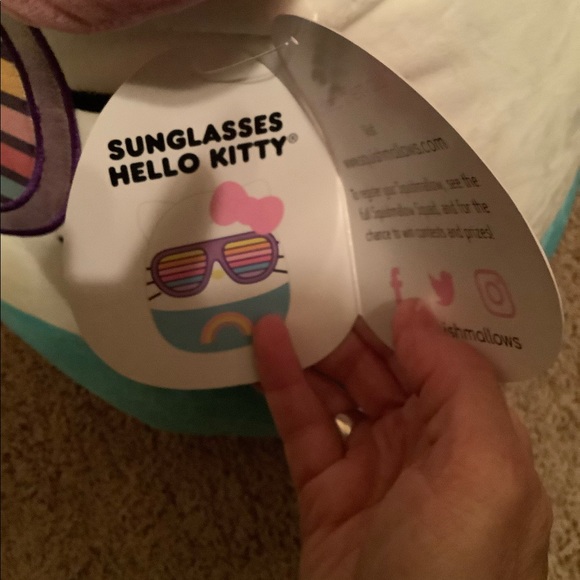 NWT RTF HTF Squishmallow 2021 Hello Kitty Jumbo Plush Rainbow Kitty Sung… - Picture 5 of 6